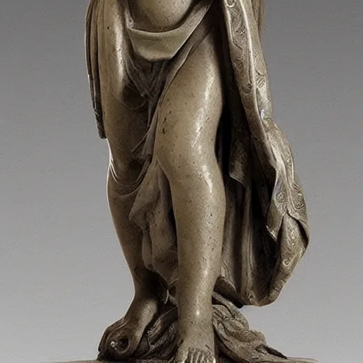 Prompt: Goddess sculpture by Donatello,marble,masterpiece