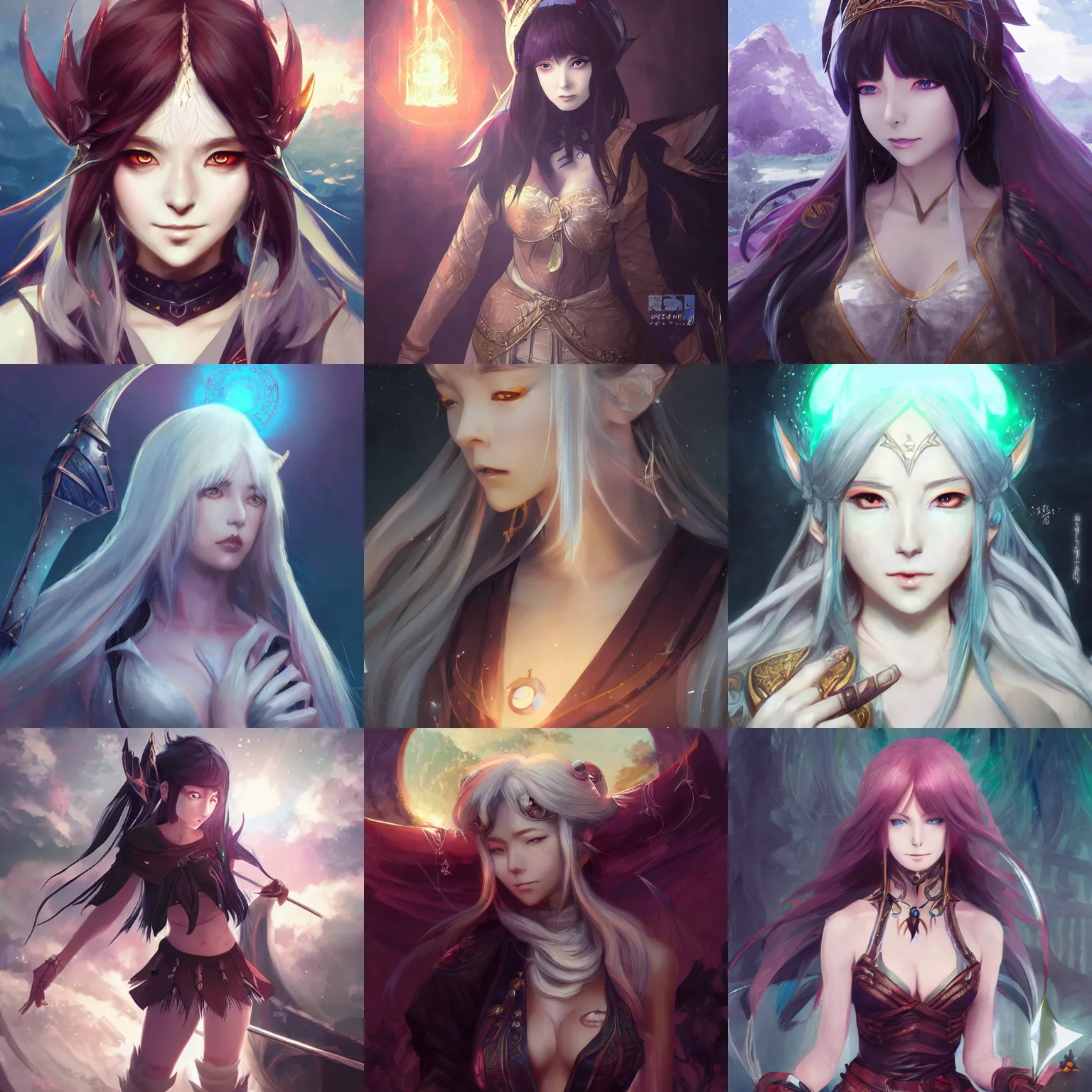 Prompt: An anime portrait of Ssunbiki as a beautiful sorceress from Skyrim, by Stanley Artgerm Lau, WLOP, Rossdraws, James Jean, Andrei Riabovitchev, Marc Simonetti, and Sakimichan, artstation