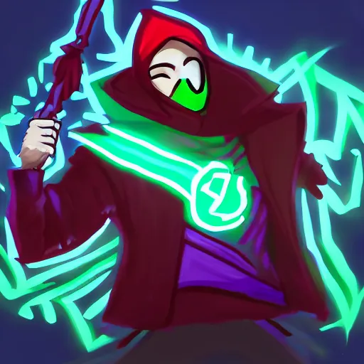 Image similar to Digital art of Hoodwink from Dota 2 dabbing