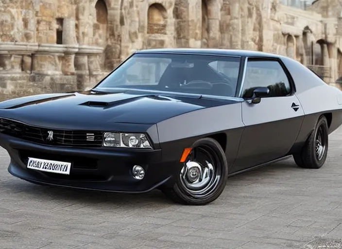 Image similar to modern peugeot muscle car