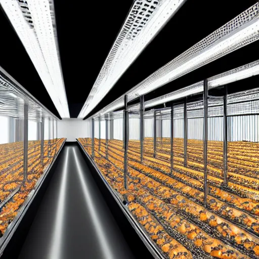 Prompt: studio photo still of a server room filled with potatoes, on fire, 8 k, studio lighting, overhead lighting