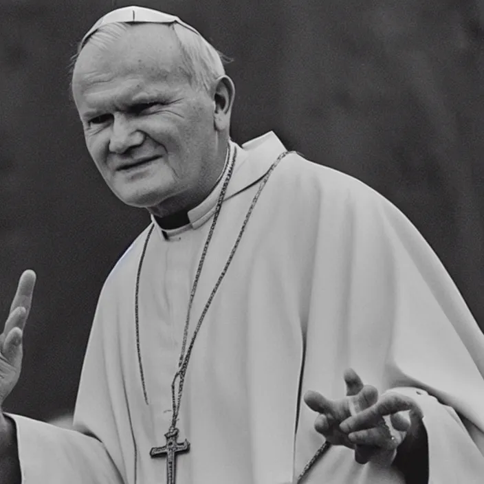 Image similar to John Paul II as demon