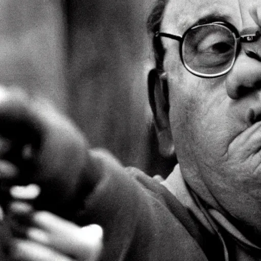 Image similar to Danny DeVito joins the VietCong, epic quality, dramatic, 8k, movie still, sharp focus