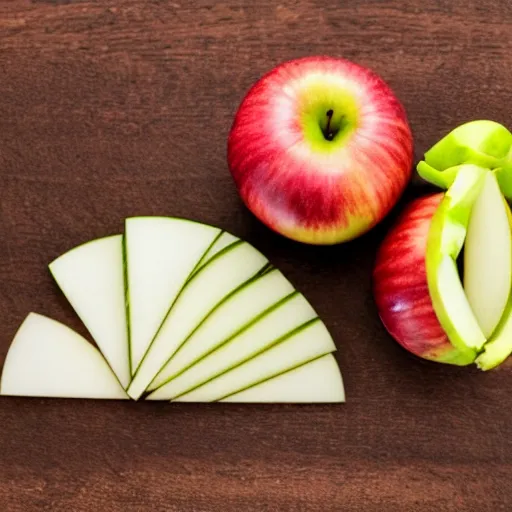 Prompt: balance scale with one apple in one side and one onion in the other