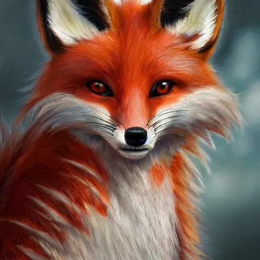 digital art of a kitsune anime arctic fox in snowy e... | OpenArt-demhanvico.com.vn