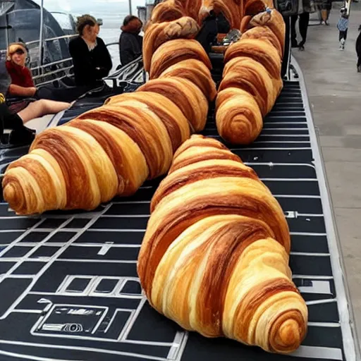 Prompt: mutant croissant takes over star wars ship