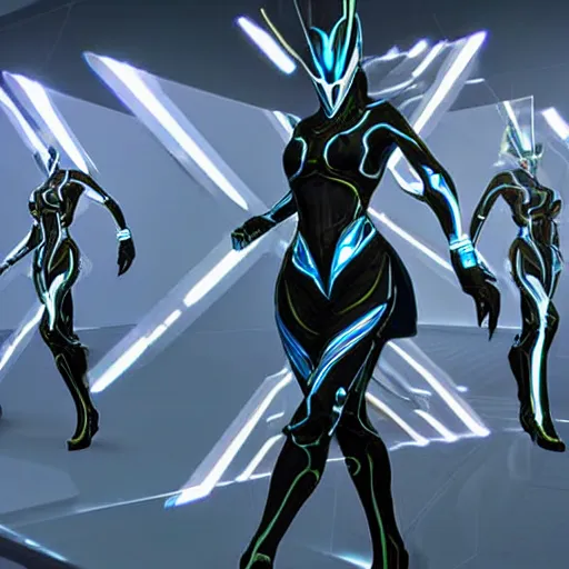 Prompt: photograph of a female warframe made out of mirrors!!!!!!!!!!!!!, the mirrors are reflective, 8k resolution, high detail, ULTRA REALISTIC VFX, reflections