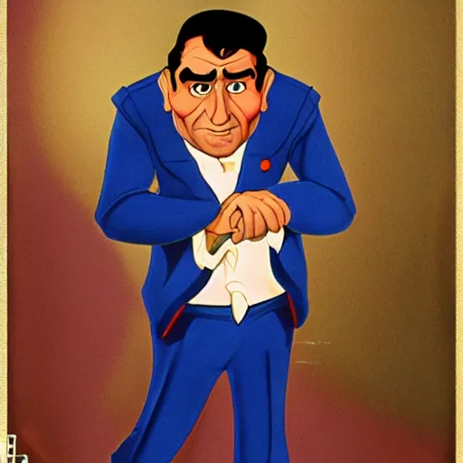 Image similar to Rod Serling as a Disney character