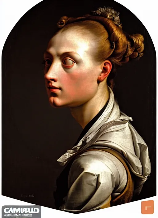 Image similar to a stunning young female cyborg profile face, by annibale carracci, by caspar david friedrich, glamor shot, nikon d 7 5 0, closeup, f / 2. 8, low contrast, 1 6 k, rim lighting, optical fiber, cinematic lighting, insanely detailed and intricate, hypermaximalist, elegant, ornate, hyper realistic