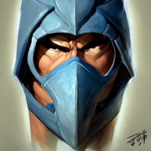 Prompt: greg manchess portrait painting of subzero from mortal kombat as overwatch character, medium shot, asymmetrical, profile picture, organic painting, sunny day, matte painting, bold shapes, hard edges, street art, trending on artstation, by huang guangjian and gil elvgren and sachin teng