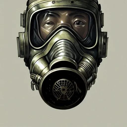 Image similar to gas - mask, techwear, sci - fi, intricate, elegant, highly detailed, digital painting, artstation, concept art, smooth, sharp focus, illustration, by bartek fedyczak, erak note, tooth wu, neil richards, kan liu, siwoo kim, jisu choe