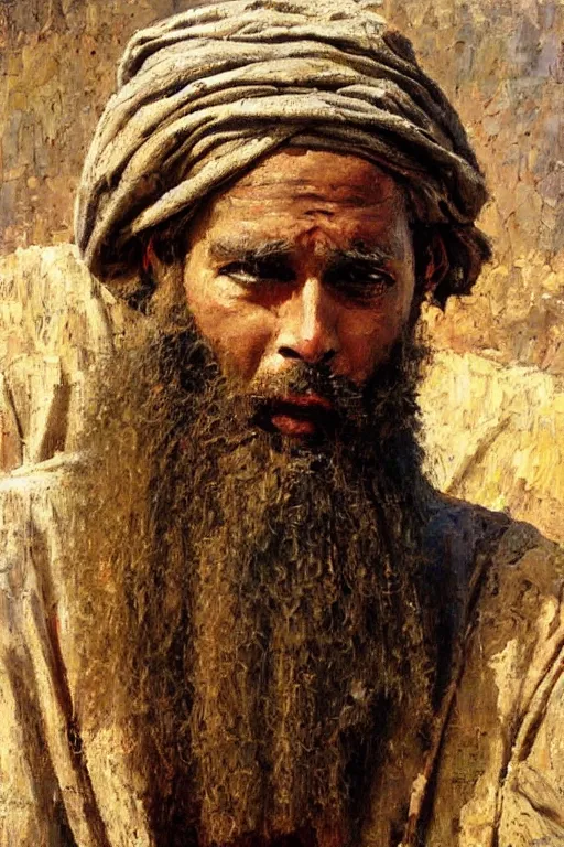 Image similar to highly detailed palette knife oil painting of a historically accurate depiction of the ancient biblical eqgptian prince moses, thoughtful, by Peter Lindbergh, impressionistic brush strokes, painterly brushwork