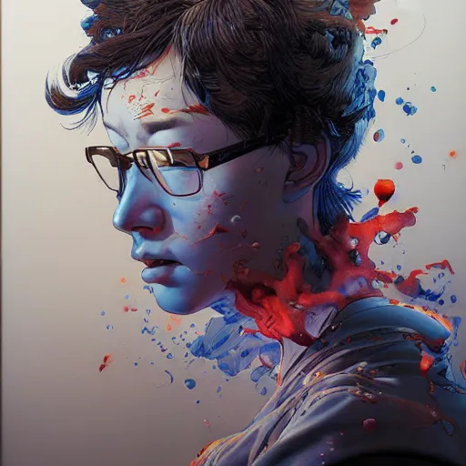 Image similar to prompt : citizen portrait soft light painted by james jean and katsuhiro otomo and erik jones, inspired by akira anime, smooth face feature, intricate oil painting, high detail illustration, sharp high detail, manga and anime 1 9 9 9