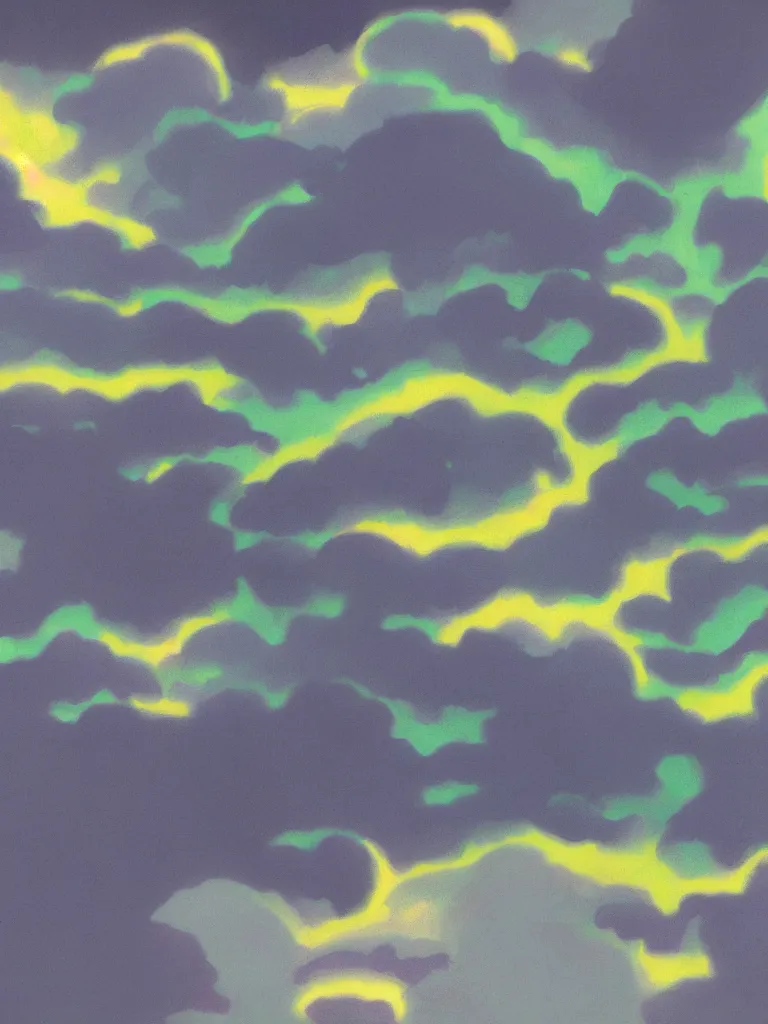 Image similar to neon glow in the dark clouds by disney concept artists, blunt borders, rule of thirds