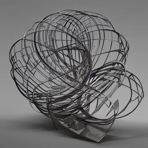 Image similar to fractal steel sculpture design visually stunning, cinematic, ultra realistic, hyper realism, 1 2 k, epic