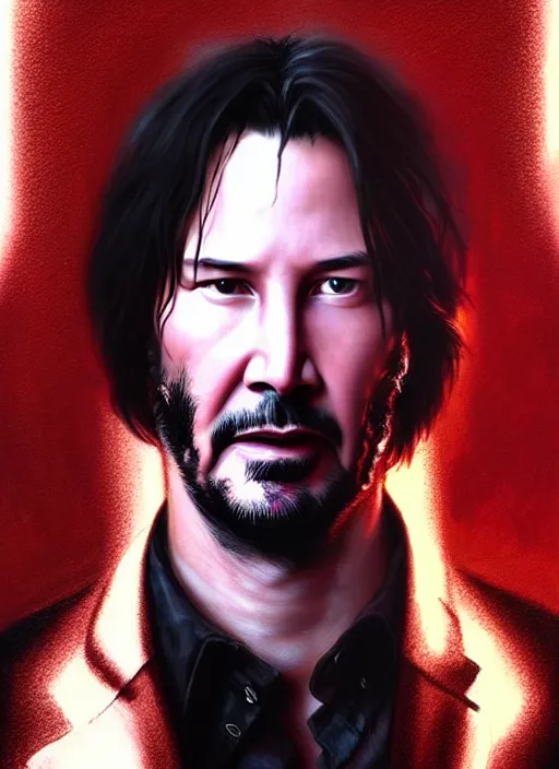 Prompt: keanu reeves made of particles!!!, male, portrait, intricate, highly detailed, digital painting, artstation, concept art, wallpaper, smooth, sharp focus, illustration, art by artgerm and greg rutkowski and alphonse mucha