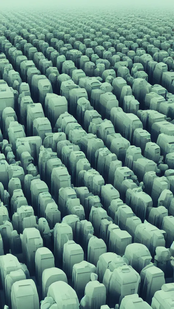 Image similar to army of Obama clones the size of the Hulk by Beeple, 4K