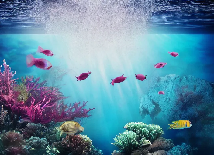 Image similar to underwater world. Cinematic post-processing. Award winning
