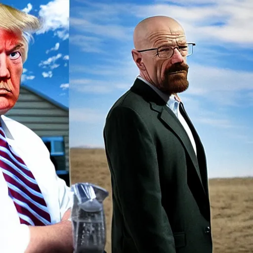 Image similar to walter white with donald trump