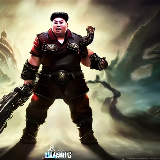 Image similar to portrait asian kim - jong un as a spellcaster, league of legends amazing splashscreen artwork, gears of war, propaganda, sovjet, splash art, natural light, elegant, photorealistic facial features, intricate, fantasy, detailed face, atmospheric lighting, anamorphic lens flare, cinematic lighting, league of legends splash art, hd wallpaper, ultra high details by greg rutkowski