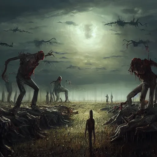 Image similar to zombie apocalypse by jessica rossier, detailed