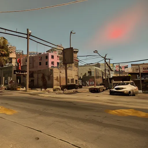 Prompt: skid row, gta, unreal engine