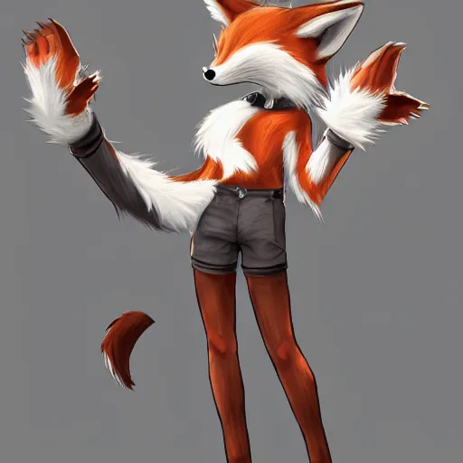 Image similar to an anthropomorphic fox, fursona!!!! trending on furaffinity, by kawacy, trending on artstation