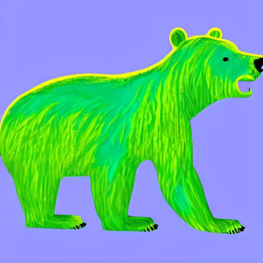 Image similar to a digital art of a bear made out of gelatin