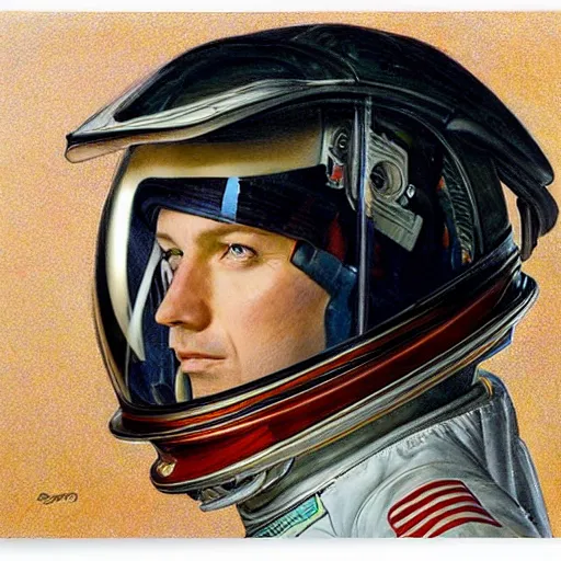 Image similar to full face profile view of Astronaut by Donato Giancola