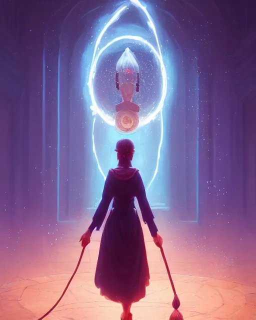 Image similar to highly detailed vfx portrait a mage casting a water spell, stephen bliss, unreal engine, greg rutkowski, loish, rhads, beeple, makoto shinkai and lois van baarle, ilya kuvshinov, rossdraws, tom bagshaw, alphonse mucha, global illumination, detailed and intricate environment