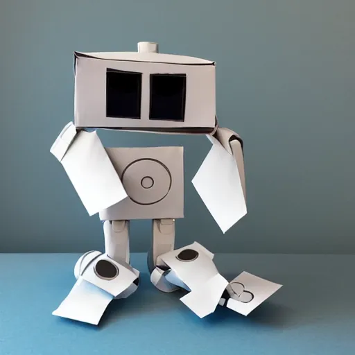 Prompt: robot origami