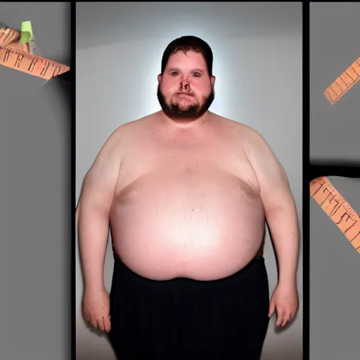 Prompt: obese man losing weight