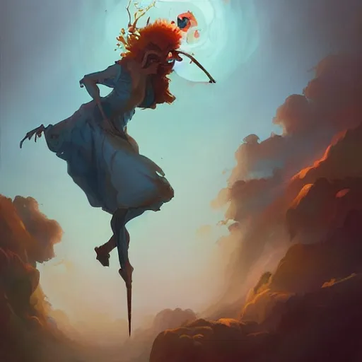 Image similar to A painting in the style of Peter Mohrbacher and in the style of James Jean.