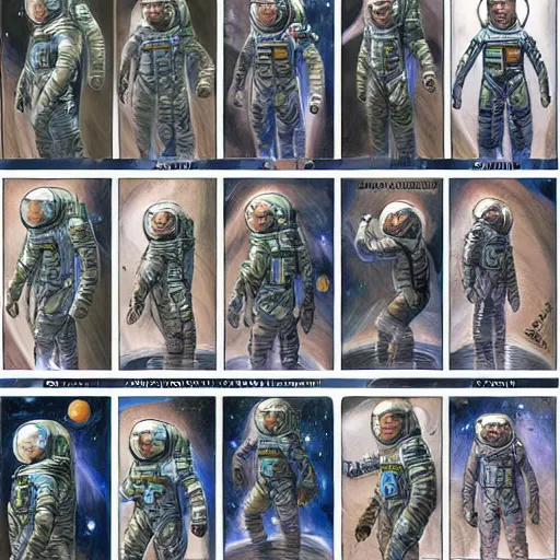 Image similar to Character sheet of Astronaut by Donato Giancola