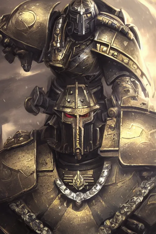 Image similar to armor portrait heros warhammer 4 0 k horus heresy fanart - the primarchs emperor by johannes helgeson animated with vfx concept artist & illustrator global illumination ray tracing hdr fanart arstation zbrush central hardmesh 8 k octane renderer comics stylized