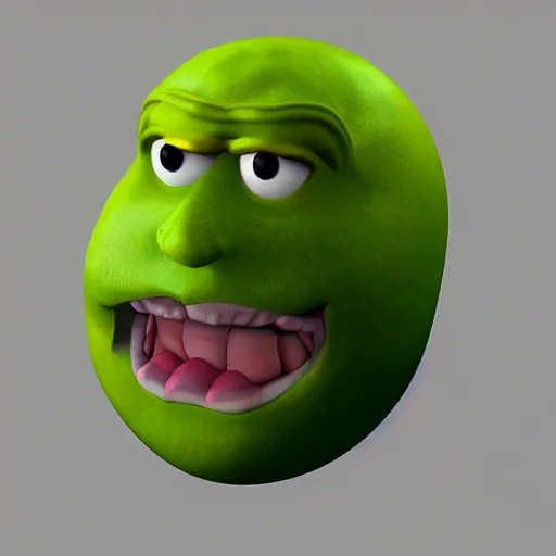 Image similar to an angry lemon, furious, character render concept