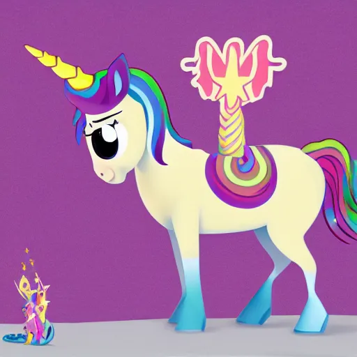 Prompt: an unicorn as a pixar character, high details