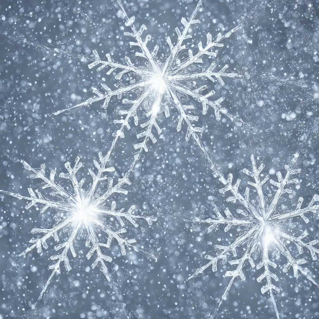 Image similar to a beautiful snowflake, reflecting in the light, 8k, photorealistic, award winning photography