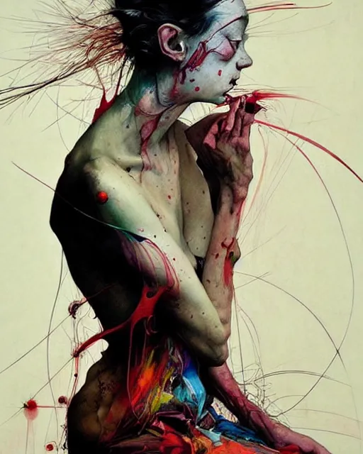 Image similar to there is ugliness in beauty, but there is also beauty in ugliness. in the style of adrian ghenie, esao andrews, jenny saville, edward hopper, surrealism, dark art by james jean, takato yamamoto