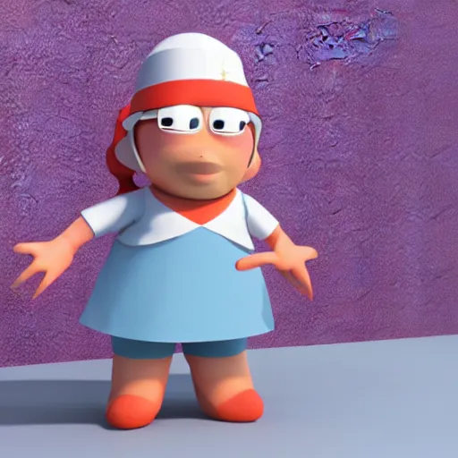 Prompt: 3D render of Patrick Star dressed as a nurse,