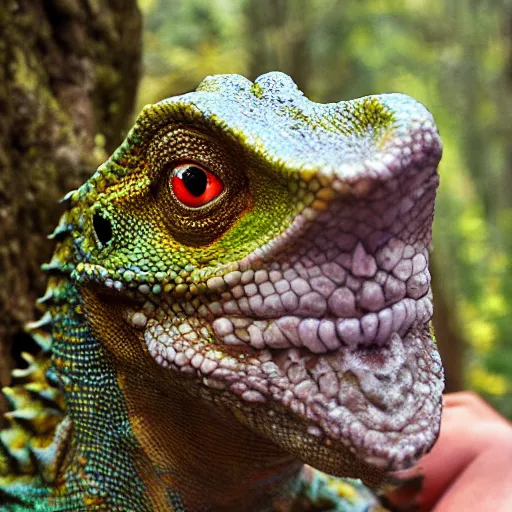 Prompt: photograph of a wizard lizard man at oregon hotsprings