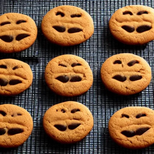 Image similar to pleading face emote batch of cookies