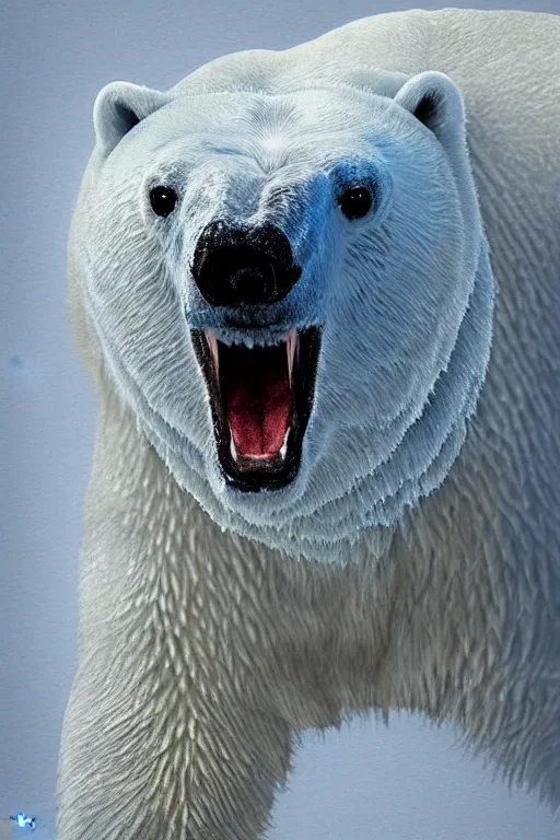 Prompt: portrait of a armored polar bear. hyper realistic, digital art, intricate, high detail.