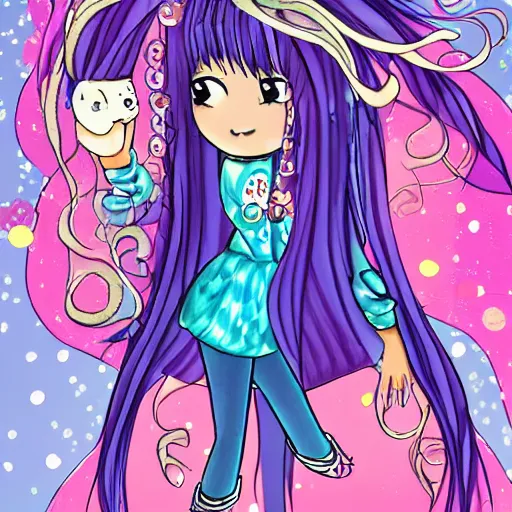 Image similar to Jellyfish Princess in the style of wlop