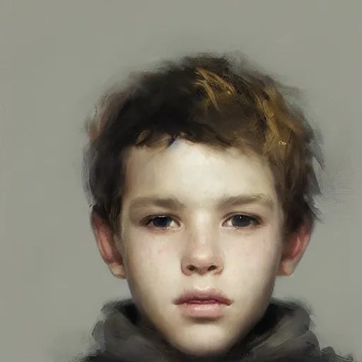 Image similar to stunning teen boy portrait by ruan jia