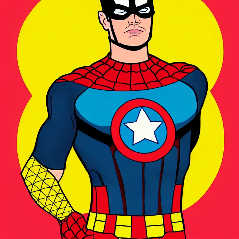 Prompt: portrait of captain marigold, marvel superhero illustration