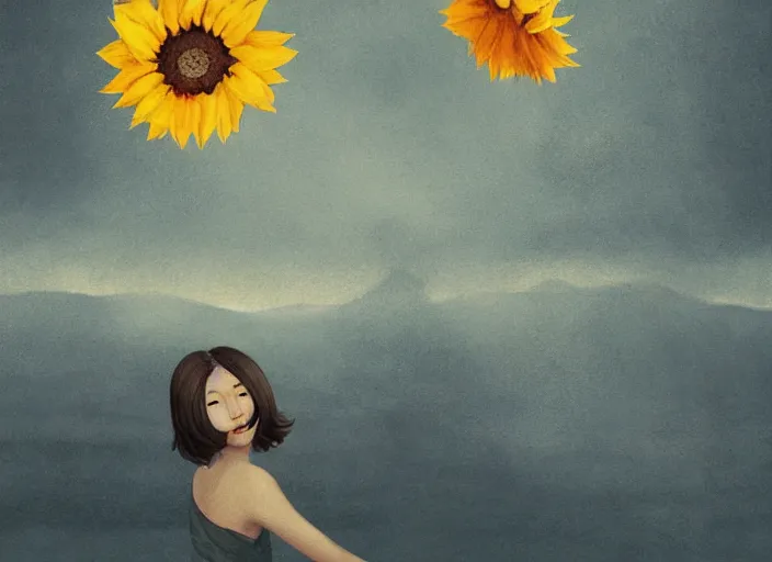 Prompt: 🪐🌻, lowbrow inthe style of amy sol, matte painting, 8 k,