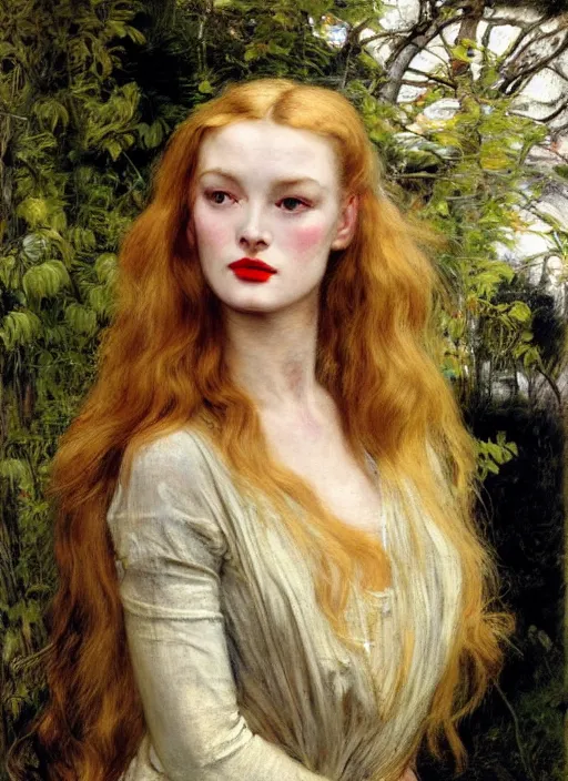 Prompt: a beautiful painting of veronica lake by John Everett Millais and Dante Gabriel Rossetti and John Collier and john william waterhouse, pre-raphaelite, detailed, trending on artstation, hd, masterpiece