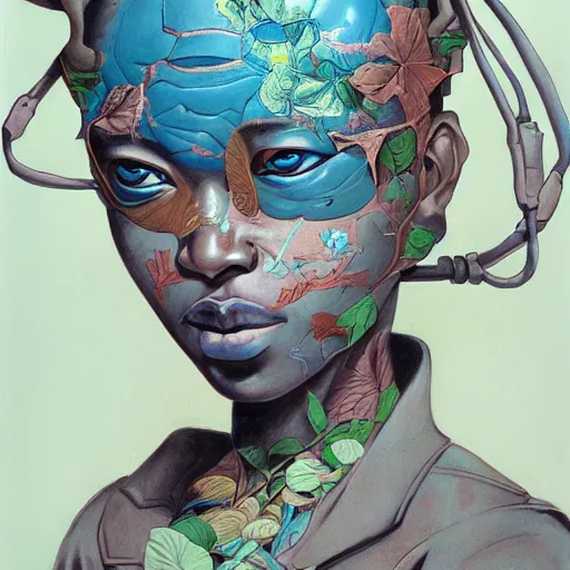 Image similar to citizen portrait soft light painted by james jean and katsuhiro otomo and erik jones, inspired by nigerian akira anime, smooth face feature, intricate oil painting, high detail illustration, sharp high detail, manga and anime 1 9 9 9