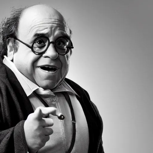 Image similar to danny devito as professor flitwick in harry potter